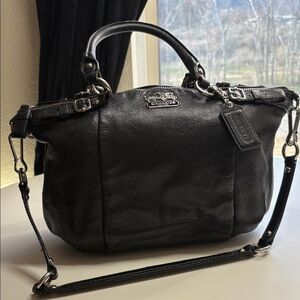 LIVE LISTING Coach Black Leather Satchel
